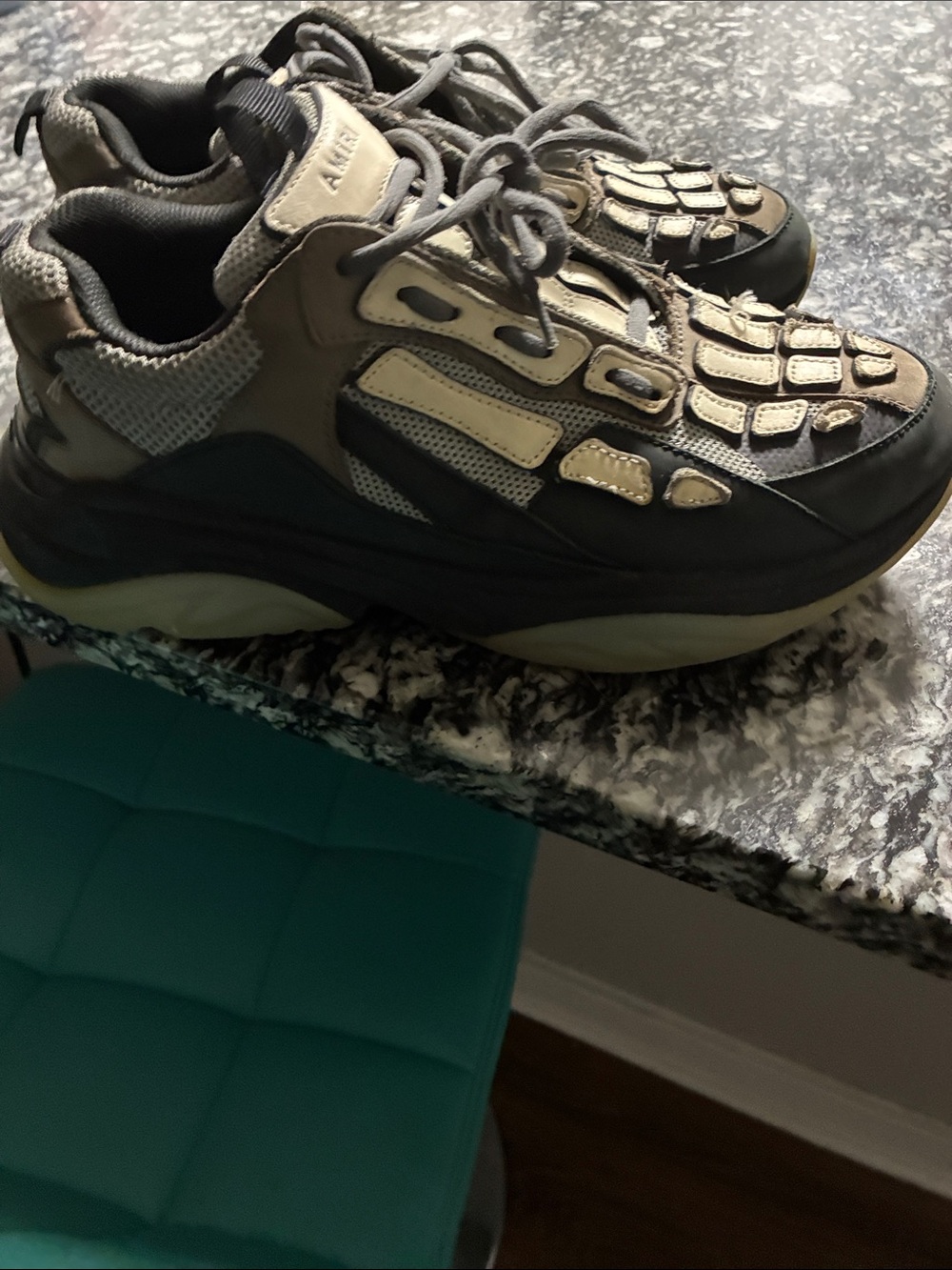 AMIRI Kids Gray & Cream Chunky Sneaker